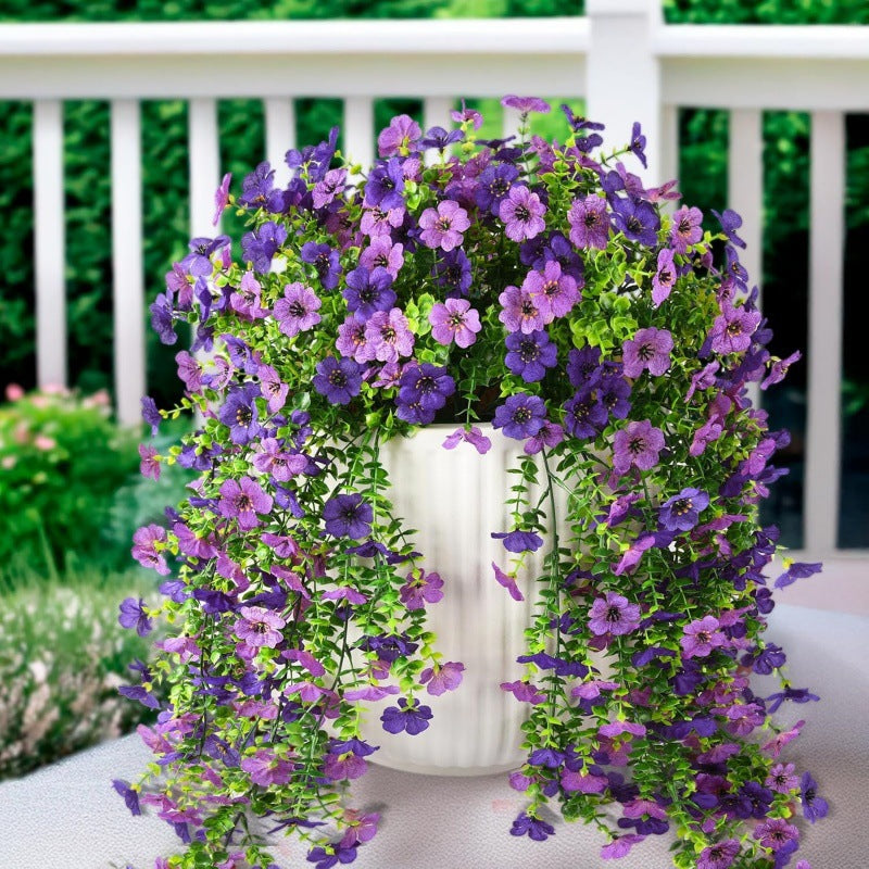 Kaskadformade prästkragar och eukalyptusblommor för utomhusbruk – UV-beständig