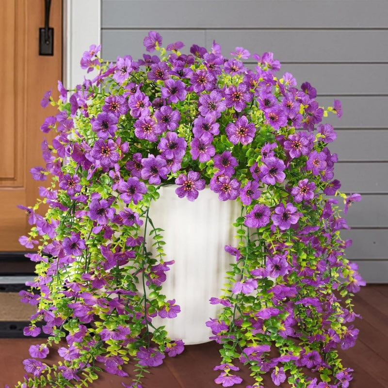 Kaskadformade prästkragar och eukalyptusblommor för utomhusbruk – UV-beständig
