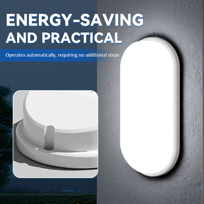 Vattentät vägglampa med rörelsesenso