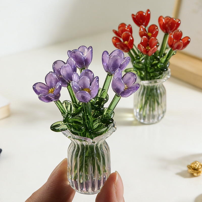 Glasblomma prydnadssa