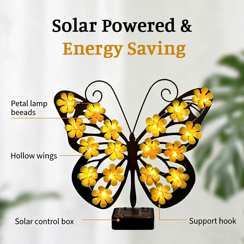 🦋 Solcellsdriven trädgårdslampa i form av en fjäri