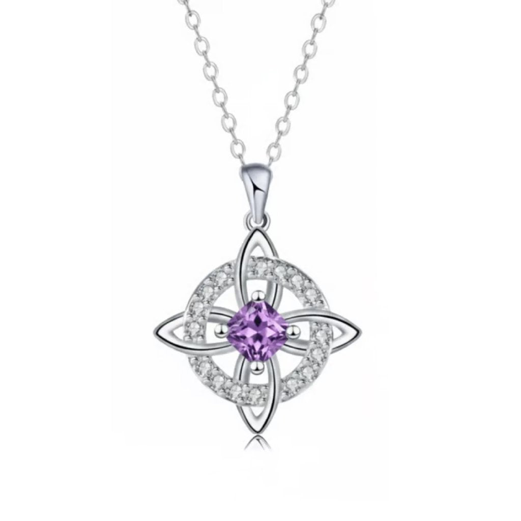 Ett mystiskt halsband med födelsesten och häxknut – Naturlig kristall 🔮💞 Skydda dina nära och kära