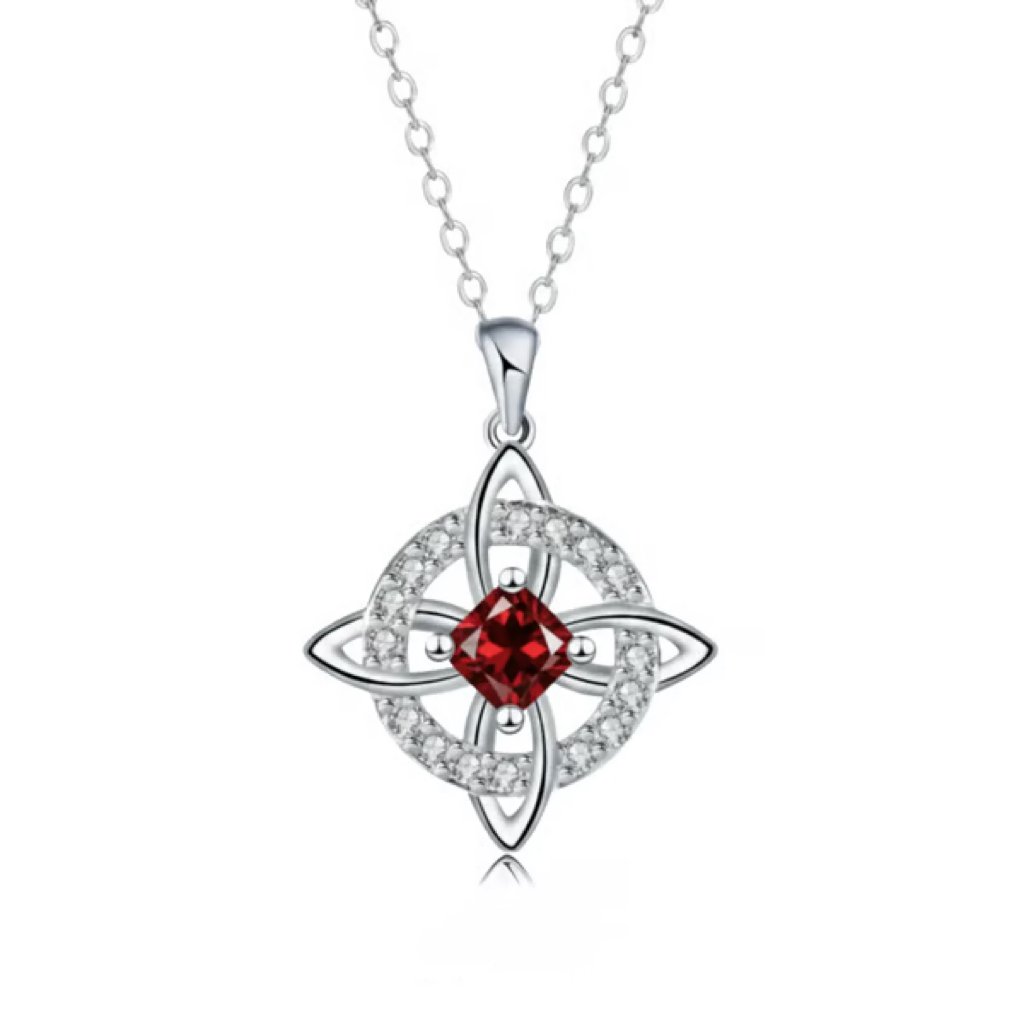 Ett mystiskt halsband med födelsesten och häxknut – Naturlig kristall 🔮💞 Skydda dina nära och kära