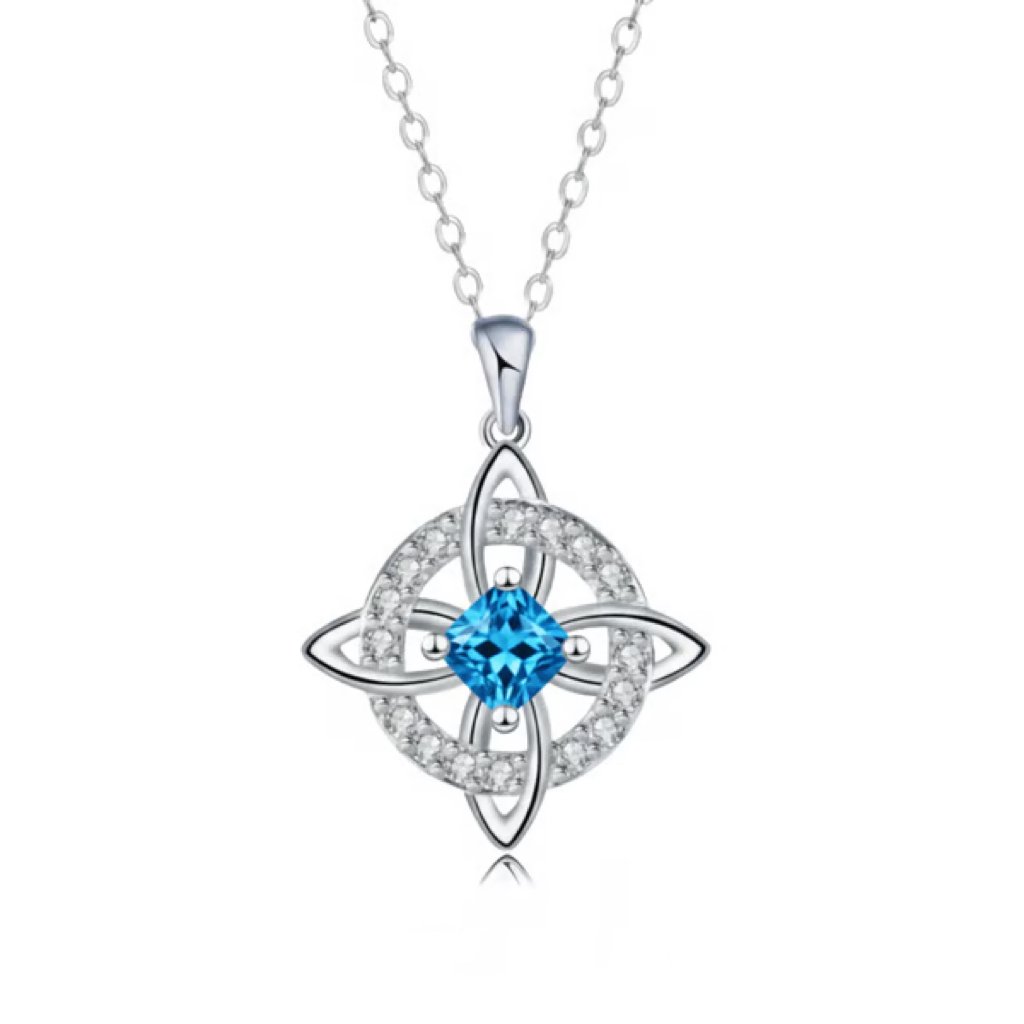 Ett mystiskt halsband med födelsesten och häxknut – Naturlig kristall 🔮💞 Skydda dina nära och kära