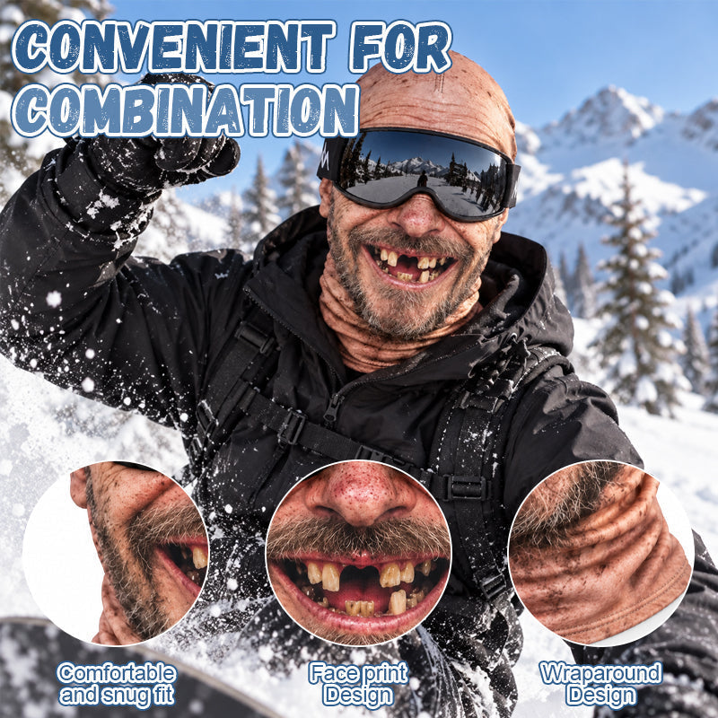 🎁😂 Rolig, realistisk skidmask – den perfekta presenten till vinterentusiaster!