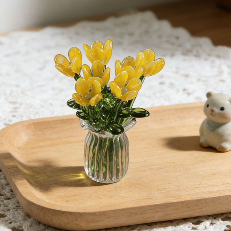 Glasblomma prydnadssa