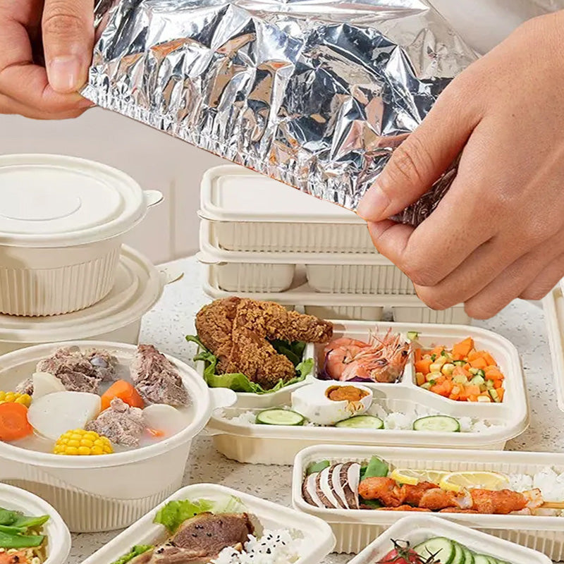 Engångsfolie av aluminium med isolerande lock
