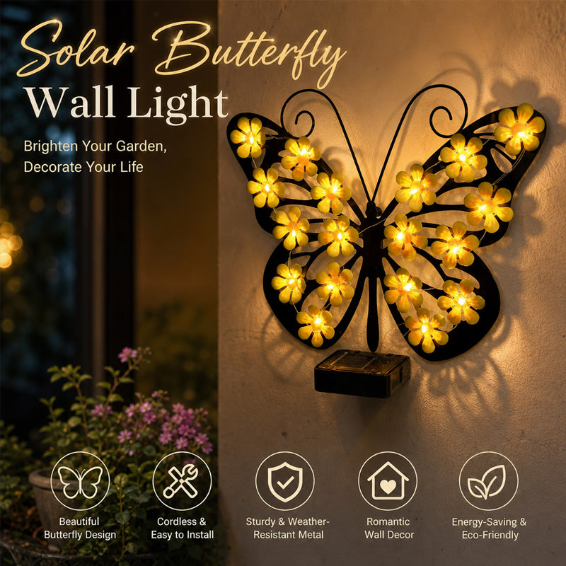 🦋 Solcellsdriven trädgårdslampa i form av en fjäri