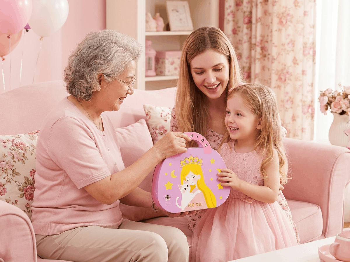 👸Prinsessans DIY-hantverkskit: smink, diamantkonst och klädsel