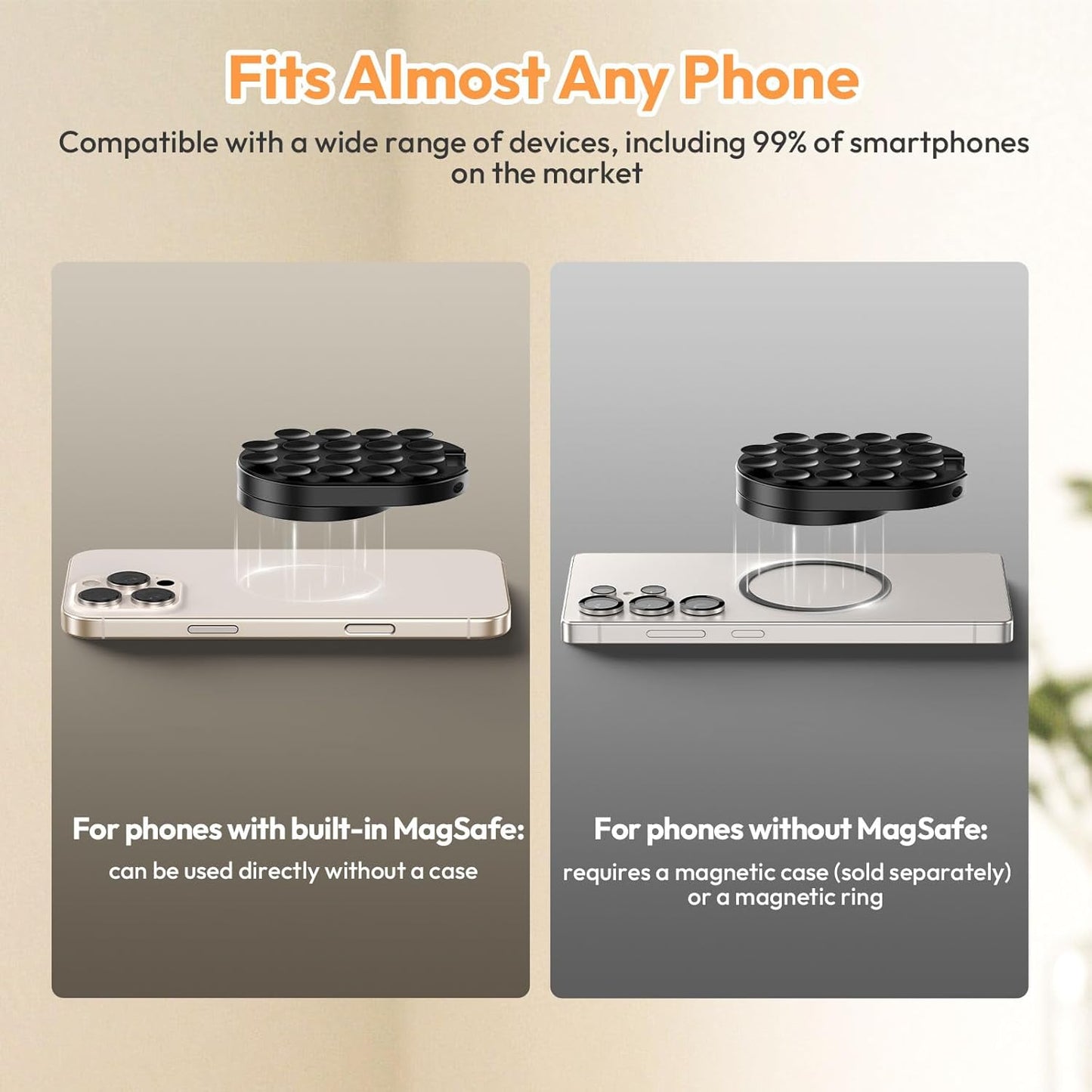 🔥 3-i-1 magnetisk telefonhållare med sugkopp