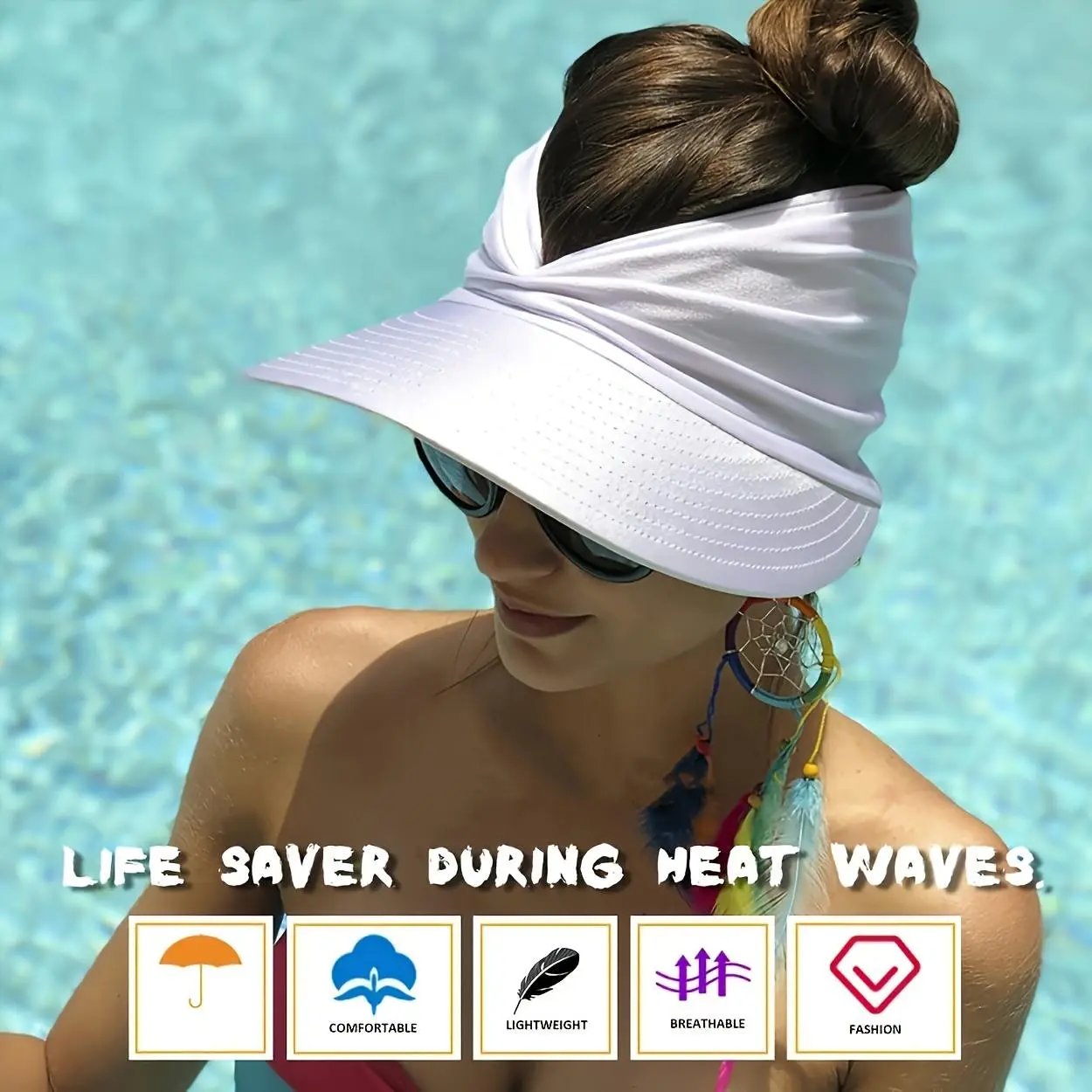 Sista dagen med 50% rabatt – damms solhatt med UV-skydd UPF 50+
