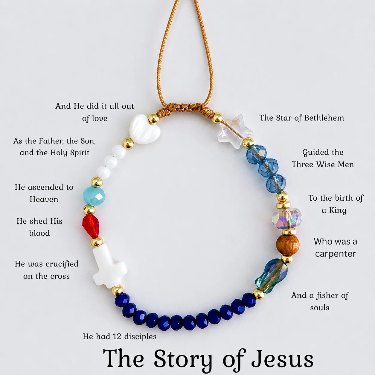 ✝️🙏Handgjort ”Jesus-armband” med en historia