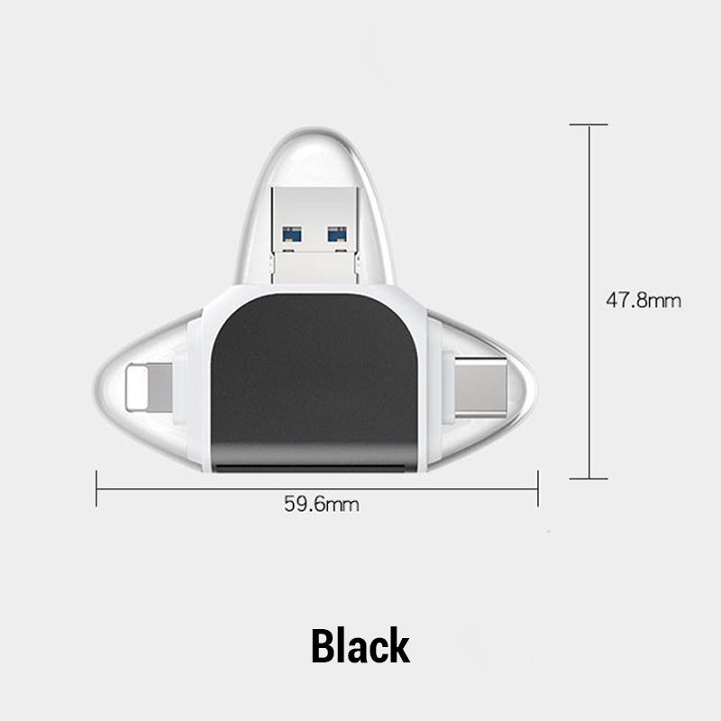 4-i-1 multifunktionell kortläsare