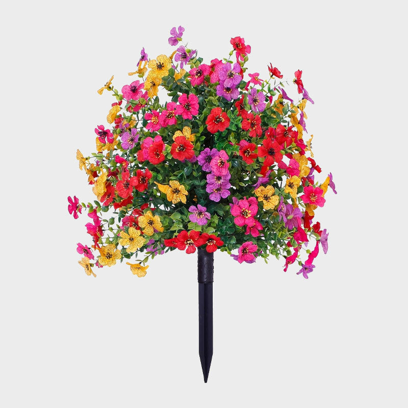 Konstgjord eukalyptus- och violjordstickningsblomsterdekoratio