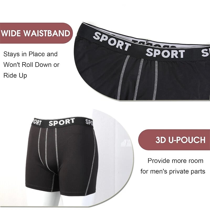 5-pack boxershorts för män med bokstavsmönster, bekväma och andningsbara underkläder för vardagsbru