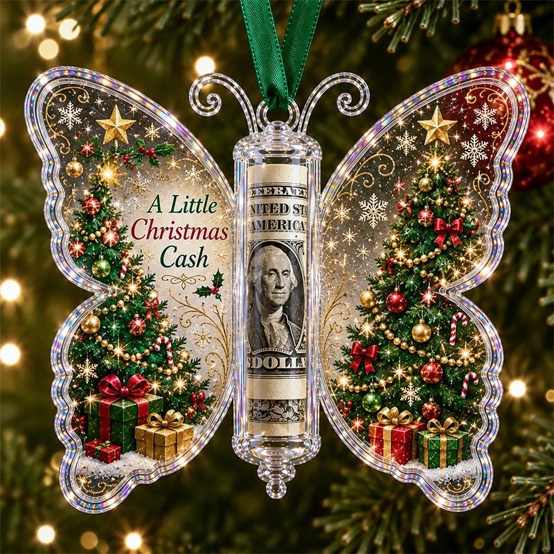 🦋💵 Julegave med sommerfuglpynt – Pengeholder til jul som minnesmerke 🎄✨