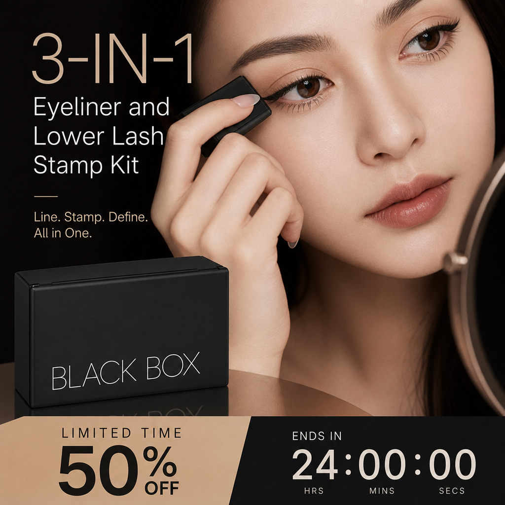 🥳2026 års bästsäljare🥳💞 Över 50 000 sålda exemplar! 💄✨ 50 % rabatt! 3-i-1-set med eyeliner och mascara för undre fransarna – skapa perfekt eyeliner och fransmakeup på bara några sekunder. Vattenfast och kladdar inte. Du behöver inte ha en stadig hand! 👁️