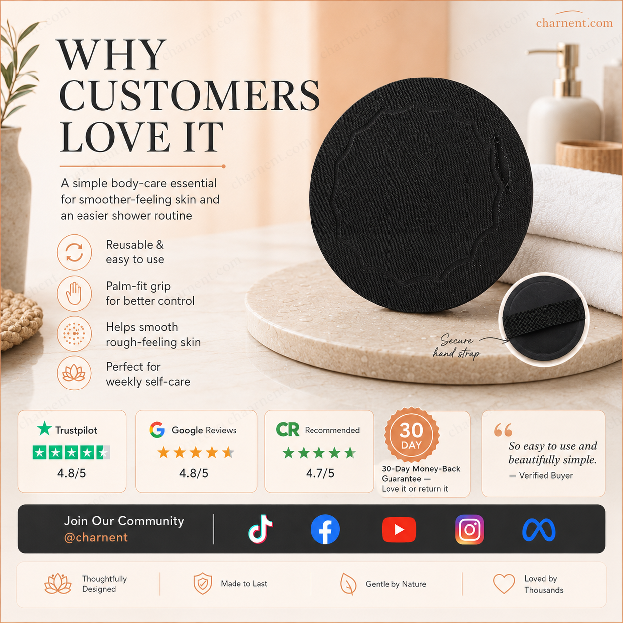 🚿🧽 Mjuk badborste av gummi – Skonsam och effektiv, avlägsnar döda hudceller och rengör alla hudtyper