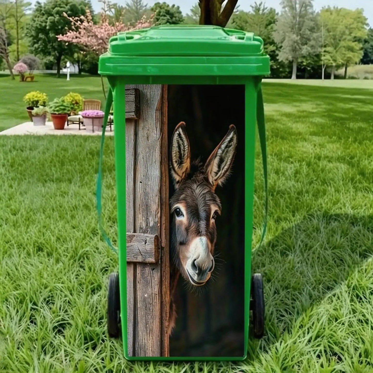 🦒🐯Kreativt klistermärke för soptunna med färgglad tecknad serie✨