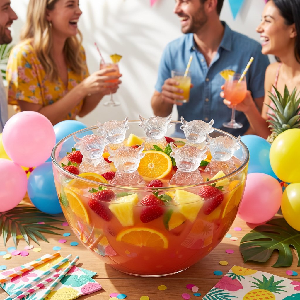 🐮Minihöglandsco iskubsform – Söt 3D-is för drinkar, fester & presenter