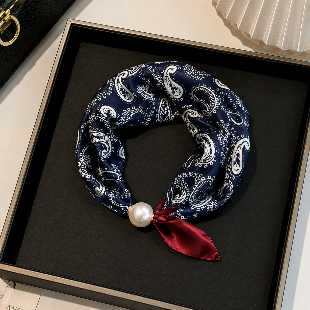 🧣 Glamour utan ansträngning: Halsduk med påsättbara pärlor