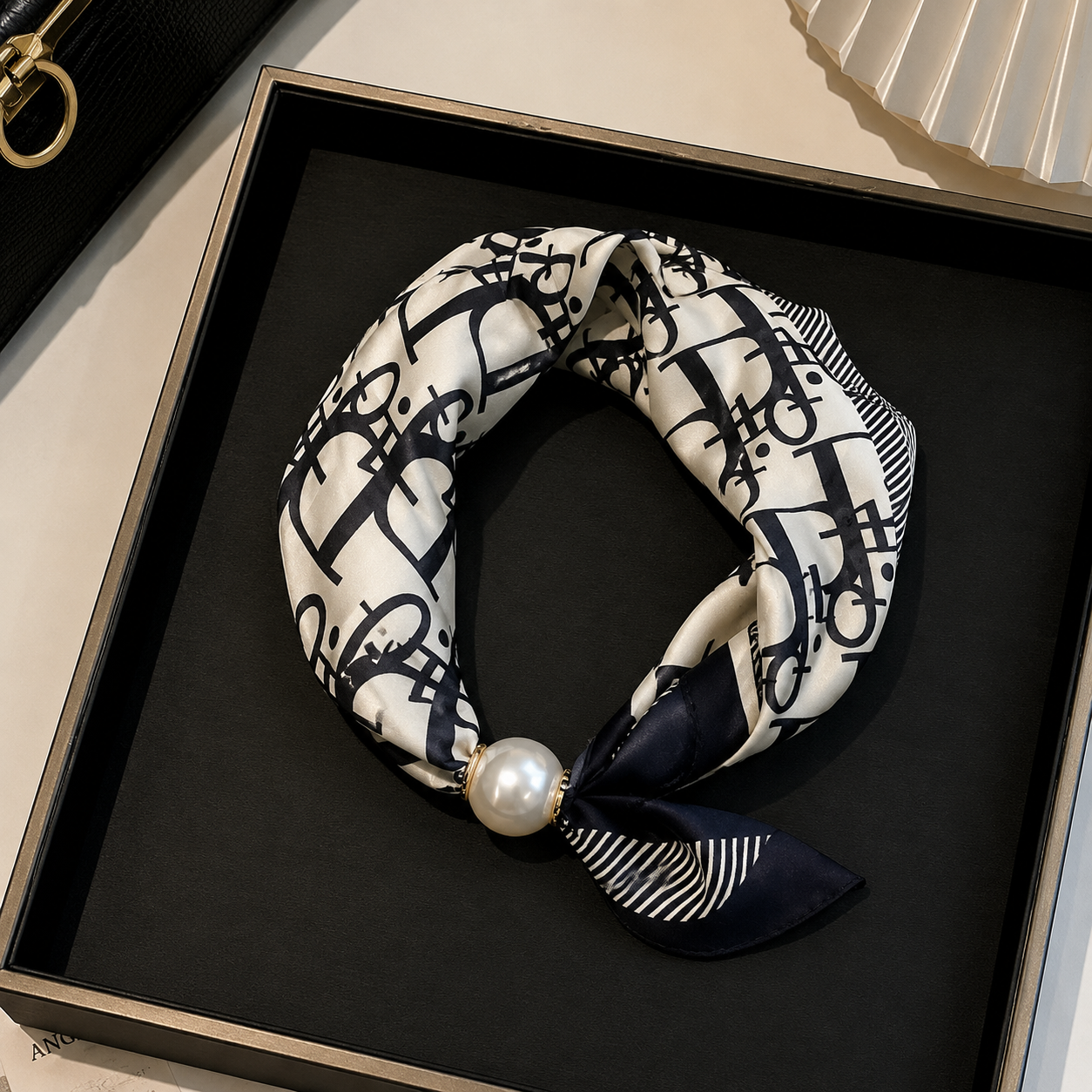 🧣 Glamour utan ansträngning: Halsduk med påsättbara pärlor