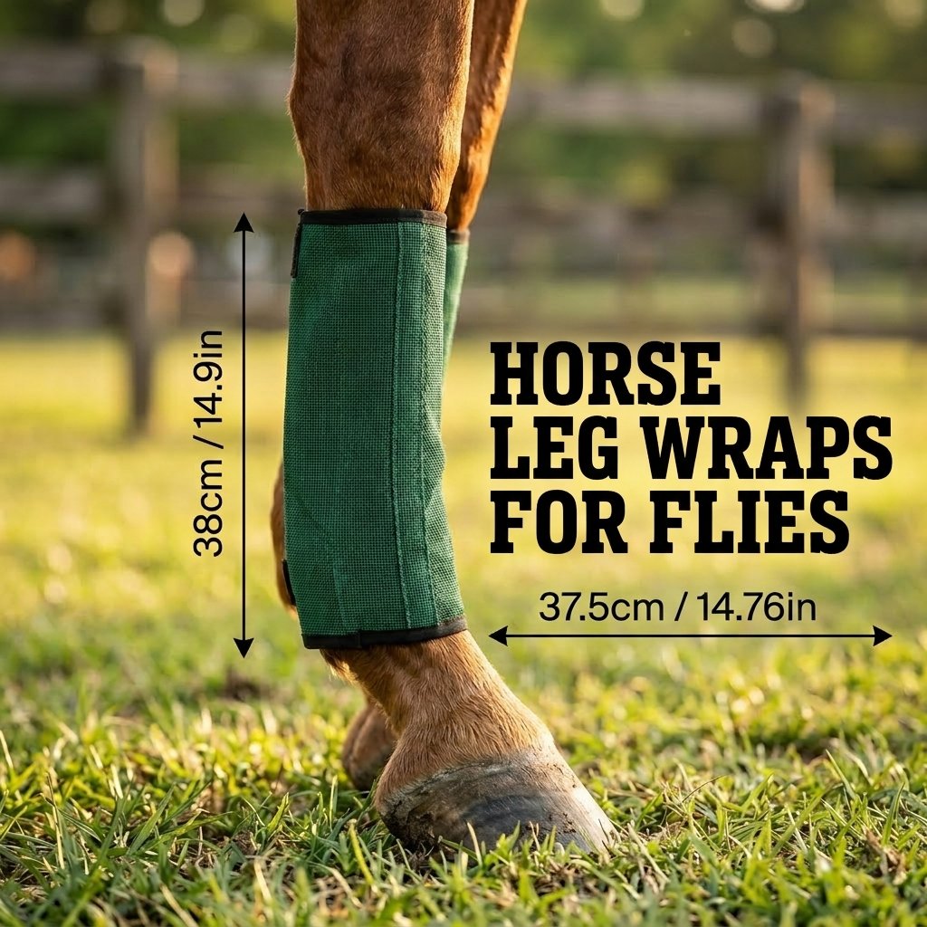 🐎Flugsäkra benvärmare i nät för hästar – 4-pack andningsbara sommarstövla
