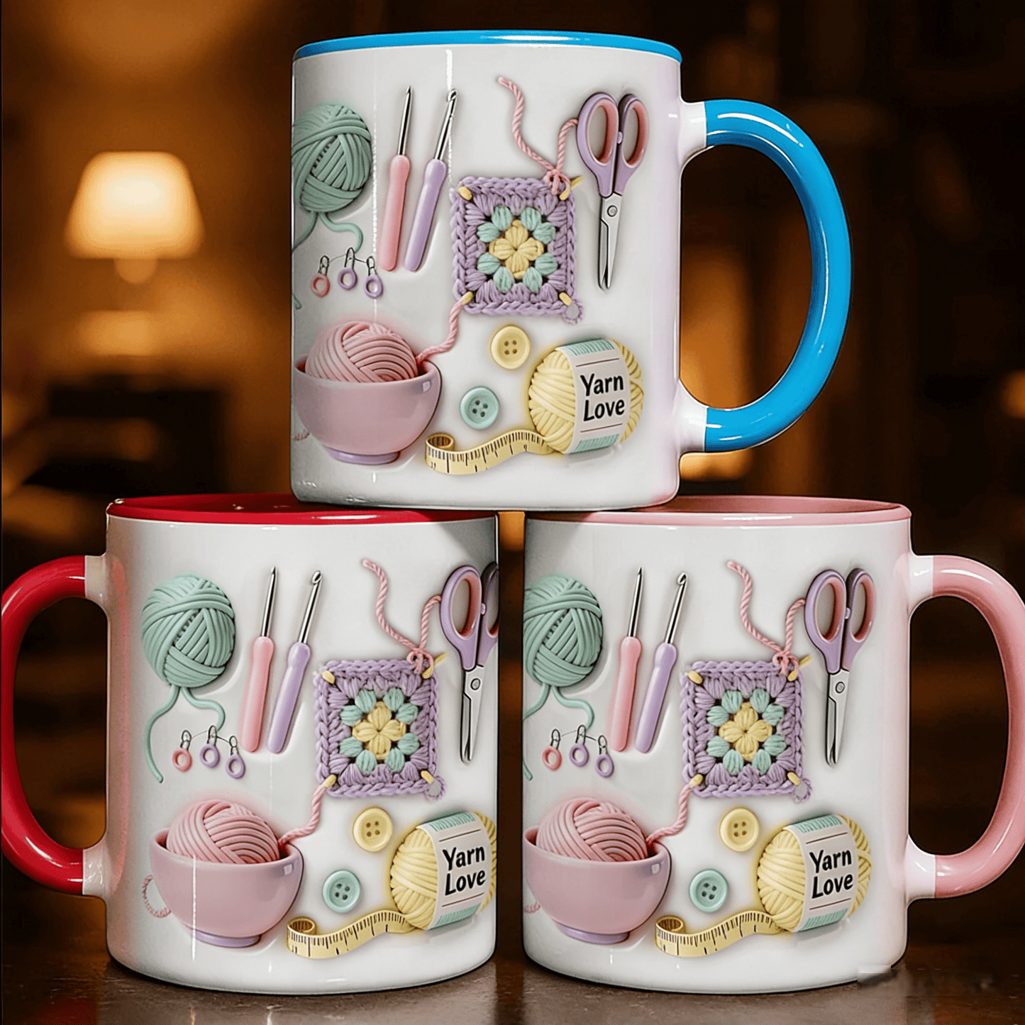 🧶 Mugg med "Yarn Love" – En present för hantverkare och kreativa själa