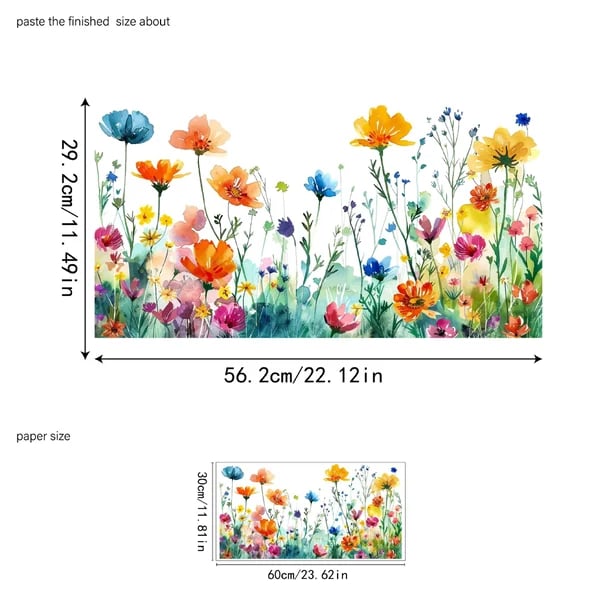 Köp 2 få 1 gratis💐Färgglada Blombukett Fönsterdekal💞