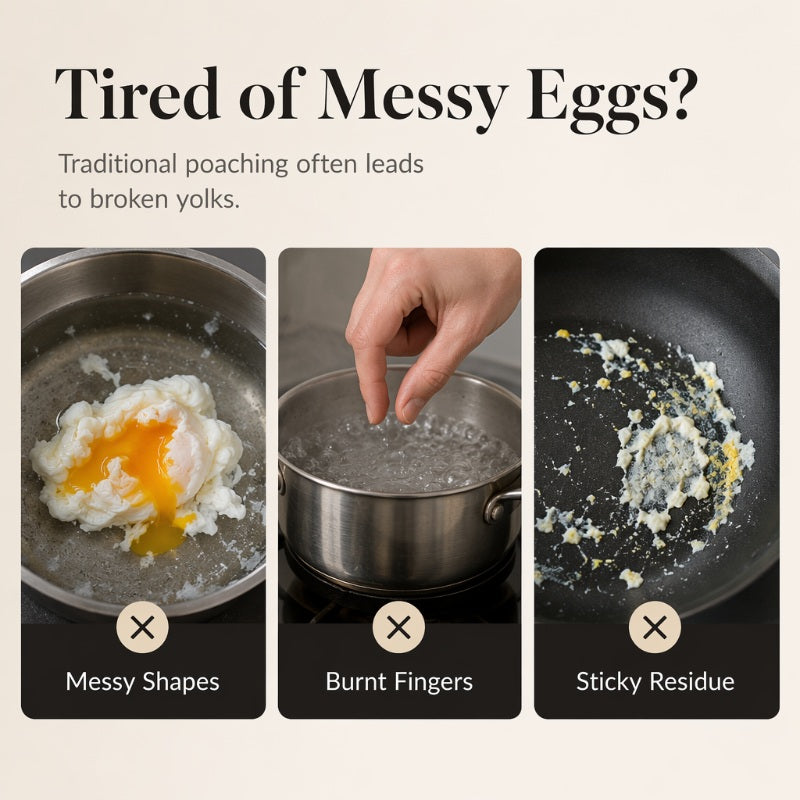 🥚🍳Äggringform i rostfritt stål 304 – roliga former, läckagesäker platt botten och lätt att ta los