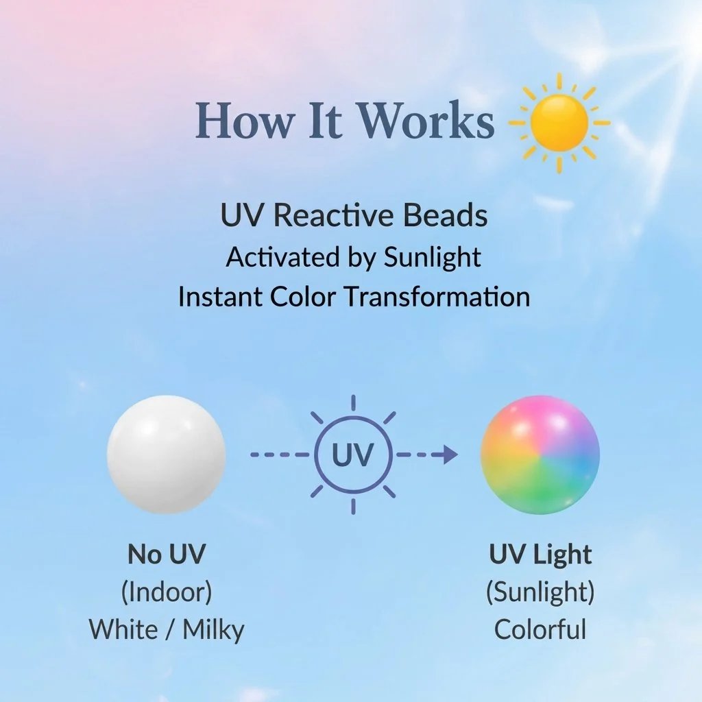 🌈 Dopamine – Kollektion med UV-reaktiva smycken med pärl
