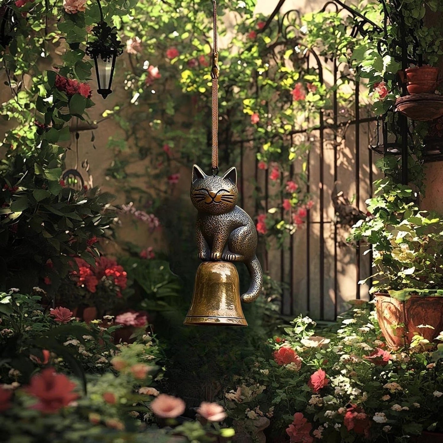 ⏳Aktuellt erbjudande: 60 % rabatt🐱Handgjord retro-kattvindklocka