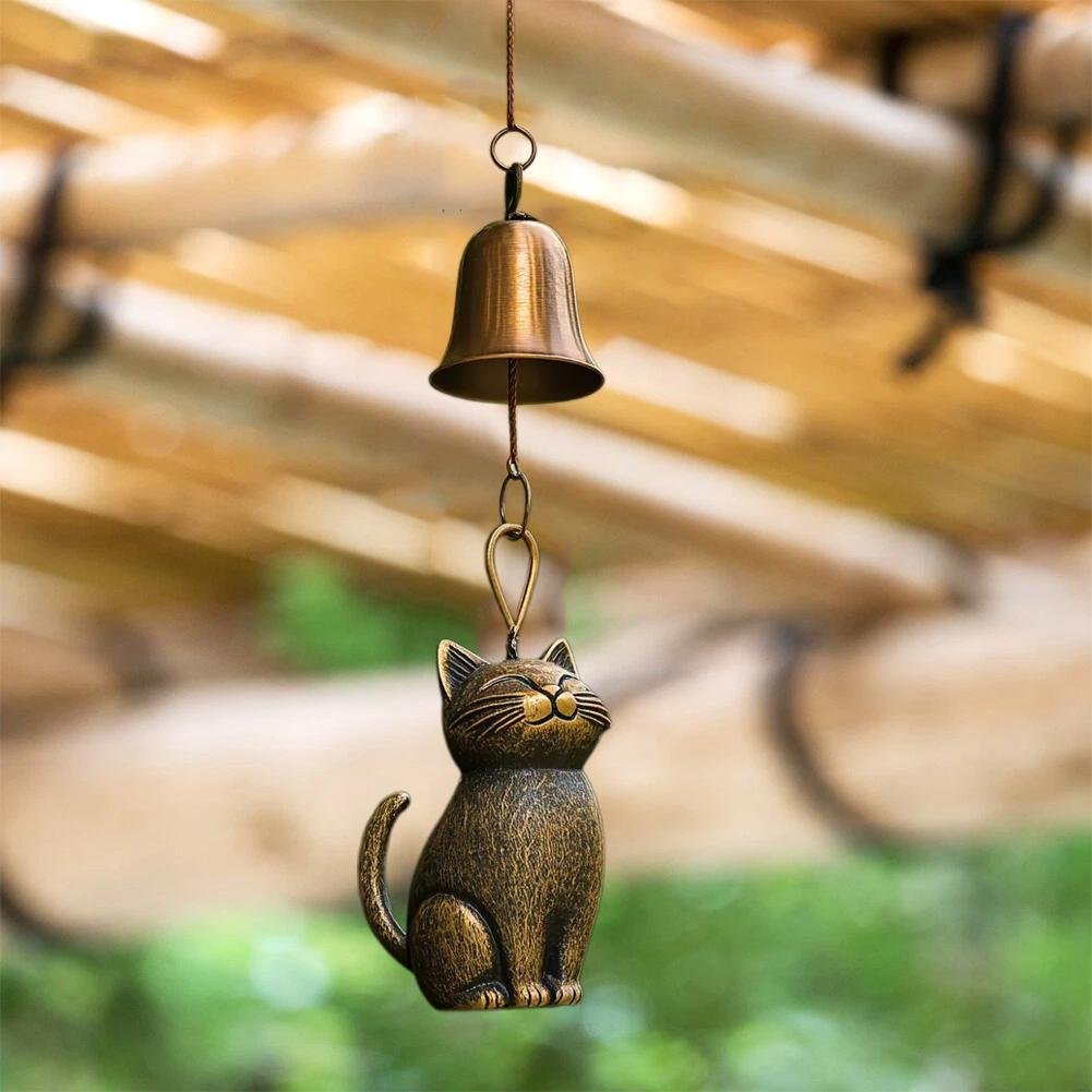 ⏳Aktuellt erbjudande: 60 % rabatt🐱Handgjord retro-kattvindklocka