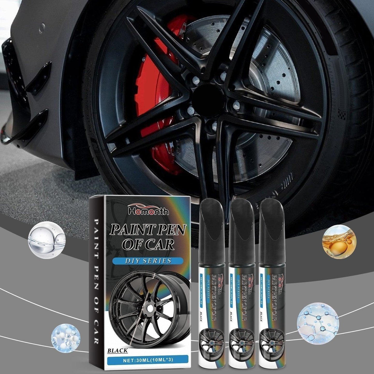 ✨ 50 % RABATT JUST NU! 🚗 Magisk reparationspenna för repor på bilen – Fixa repor på fälgarna på några minuter – Permanent formula som inte rinner