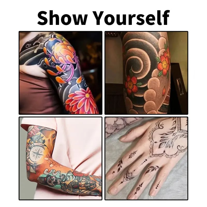 🎨Perfekt för unik kroppskonst🔥Tillfälliga tatueringspennor för hude