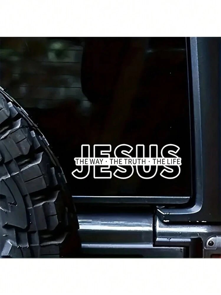 Jesus – Vägen, Sanningen och Livet klistermärke i vinyl för bi