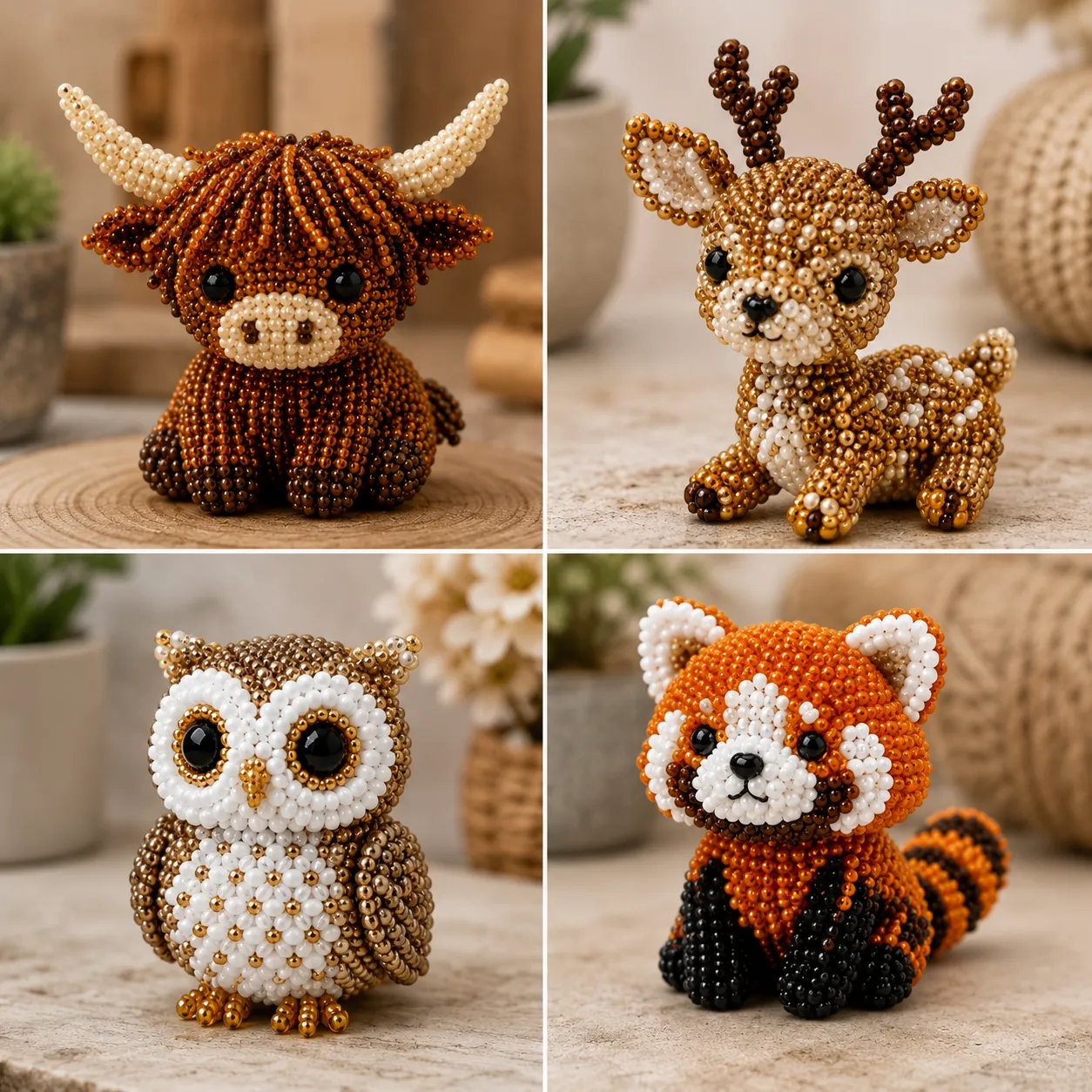 🧵✨ Litet DIY-kit med 3D-pärldju