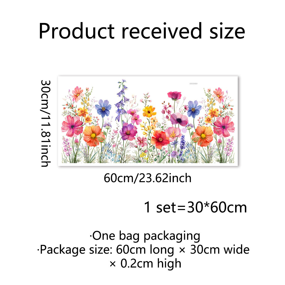Köp 2 få 1 gratis💐Färgglada Blombukett Fönsterdekal💞
