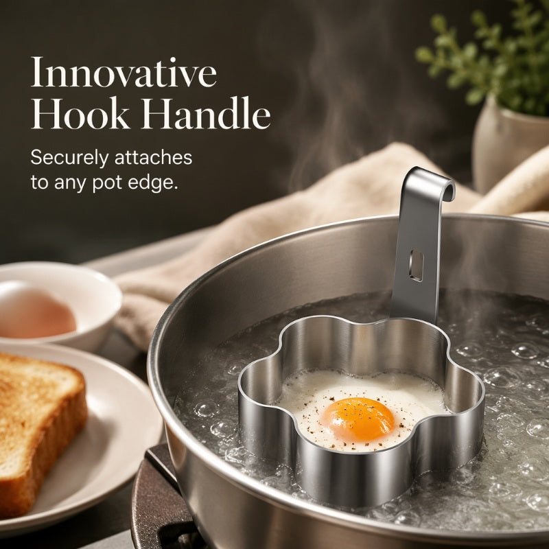 🥚🍳Äggringform i rostfritt stål 304 – roliga former, läckagesäker platt botten och lätt att ta los