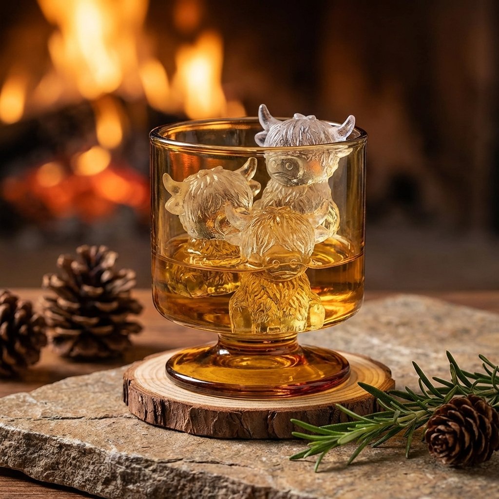 🐮Minihöglandsco iskubsform – Söt 3D-is för drinkar, fester & presenter