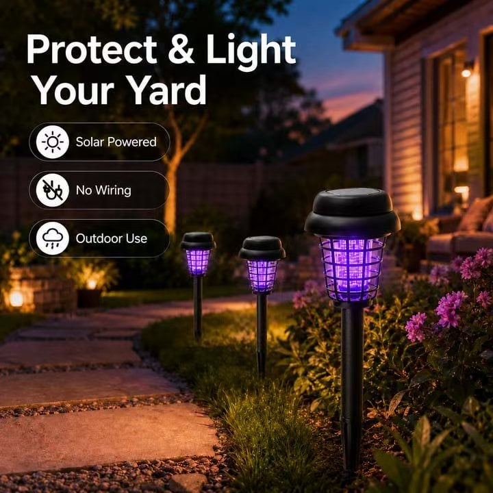 🏠Sommerens essensielle ting🦟Soldrevet UV-myggdreperlampe