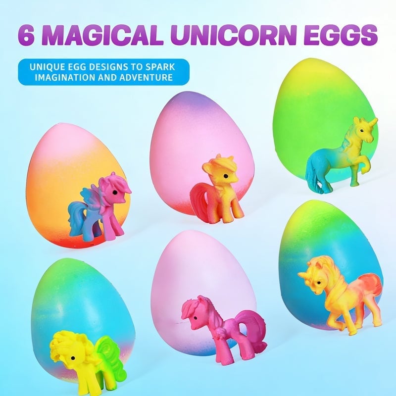 Påsk 🎉 Magiska kläckningsägg med enhörningar 🦄 (6 st