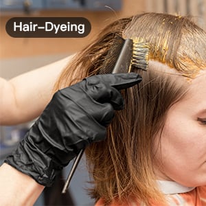 100/50-pack svarta engångshandskar av nitril