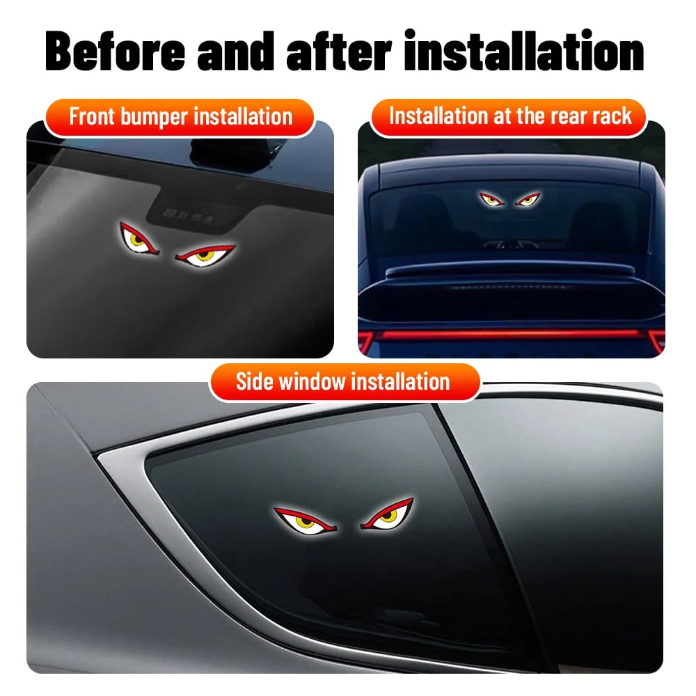 🔥Sista dagen 49% rabatt - Solar Demon Eye LED-fönsterlampa för bil
