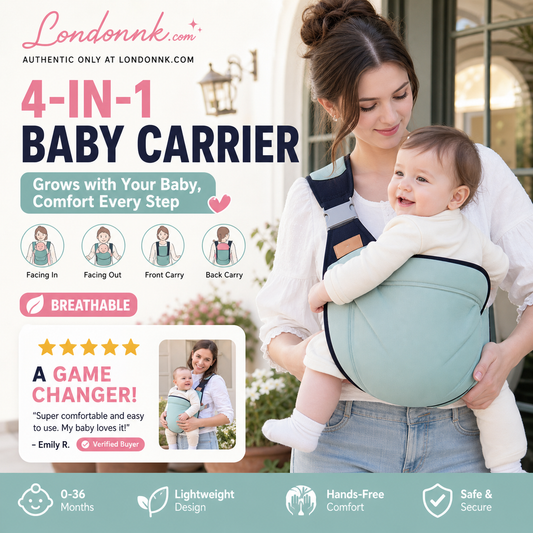 🎉 Rea 2026 – Över 30 000 sålda! 👶 4-i-1-bärsel med god ventilation – 0–36 månader, fram/bak/med barnet vänd inåt/utåt – bekväm och händer-fria för föräldrar och barn!