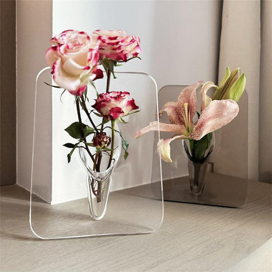 🌹 50 % RABATT JUST NU! 🖼️ Blomvas i form av en fotoram – Kan hängas på väggen och tar liten plats – Unik design, perfekt för torkade eller färska blommor – elegant inredning för hemmet eller kontoret