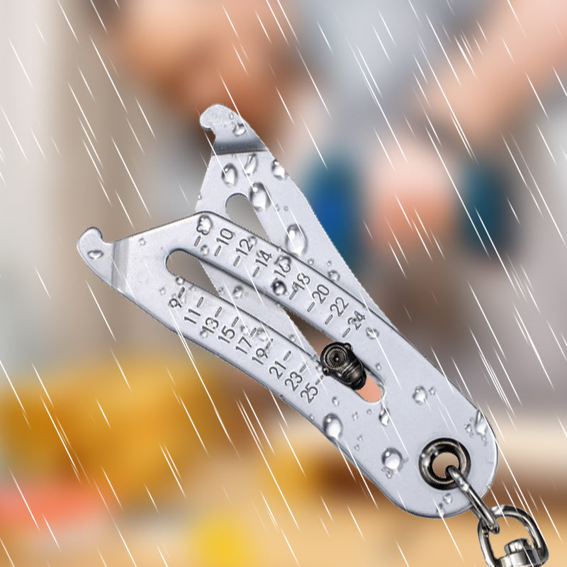 Bärbar nyckelring för kontroll av exakt gängstorlek