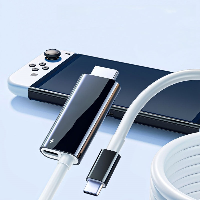 🔥50% RABATT NU! USB-C till HDMI-adapterkabel – streama, spela & ladda samtidigt – perfekt för Switch, mobil & surfplatta 📱💻📺