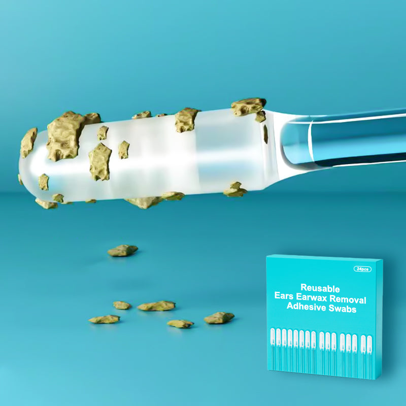 Återanvändbara klibbiga bomullspinnar för att ta bort öronva