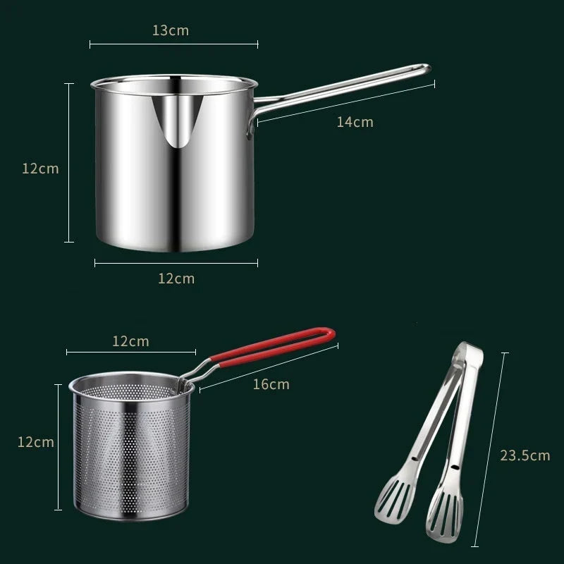 🔥 HETT ERBJUDANDE – 50 % RABATT! 🍳 Multifunktionell stekpanna i rostfritt stål 304 – fritera, steka, koka och stuva i en och samma gryta ✨